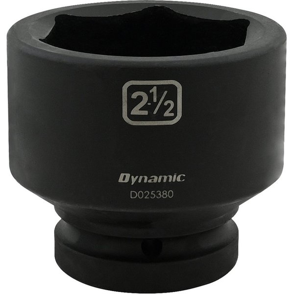 Dynamic Tools 2-1/2" X 1" Drive, 6 Point Standard Length, Impact Socket D025380